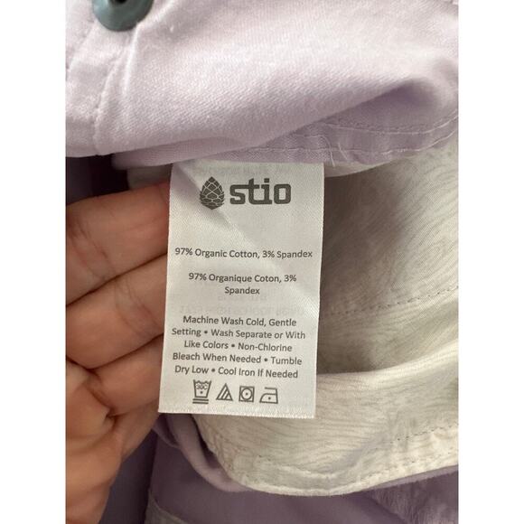 Stio Women's Rivet Twill Carpenter Pant Size 8 Lavender NWT Organic Cotton - Picture 5 of 7